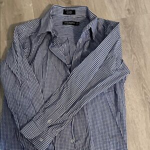 Hermoso Navy and White Boy’s Checkered Shirt